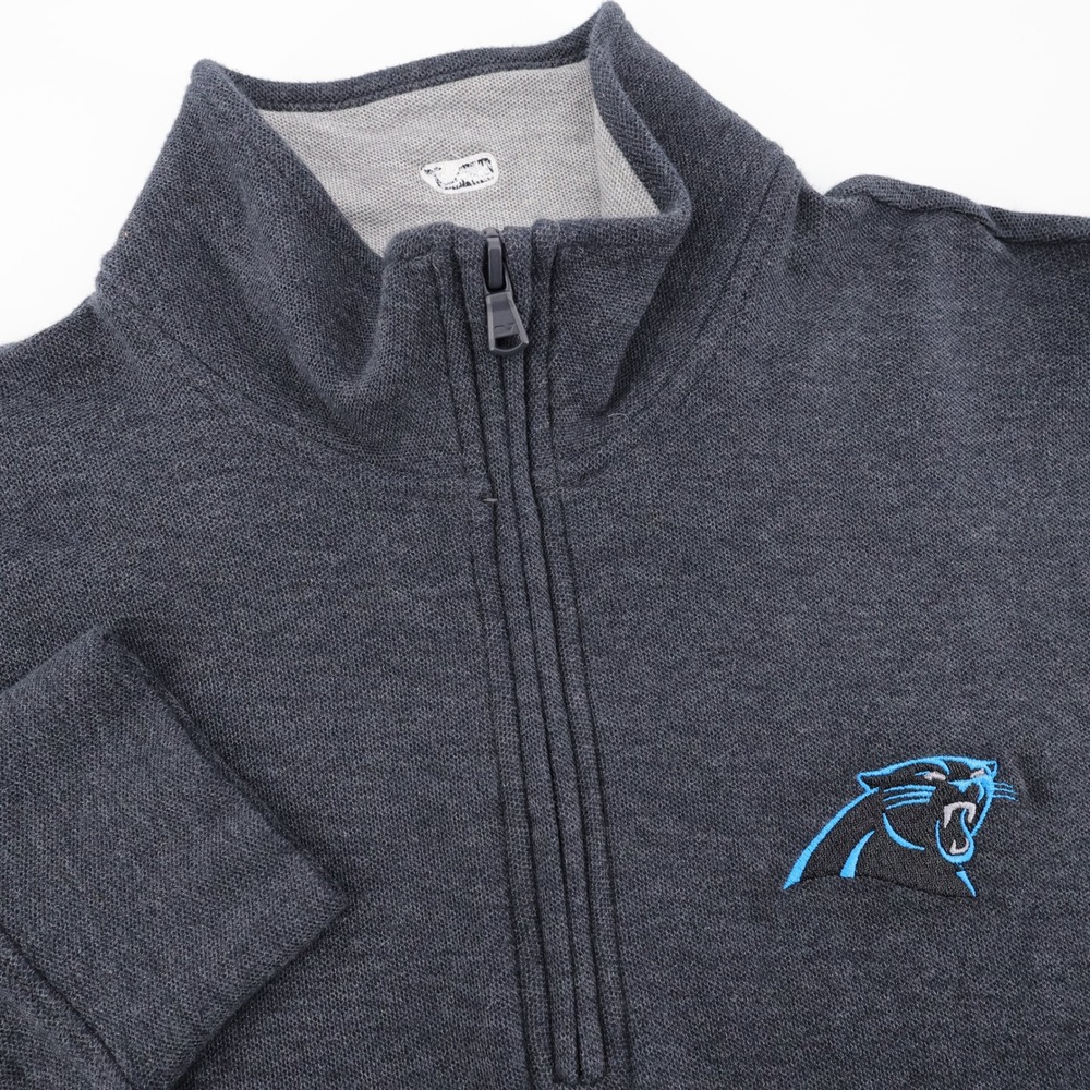 Vineyard Vines Carolina Panthers 1/4 Zip Pullover Gray Long Sleeve Mens Small